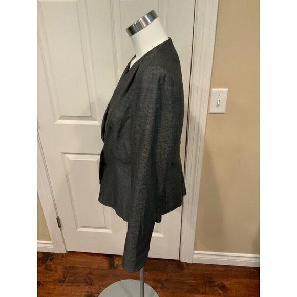 Armani Collezioni Black Microdot Jacket Blazer, Size  12 - Picture 4 of 6